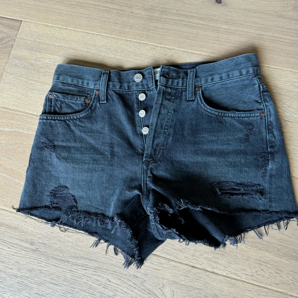 Agolde Parker Denim Shorts - Picture 1 of 5